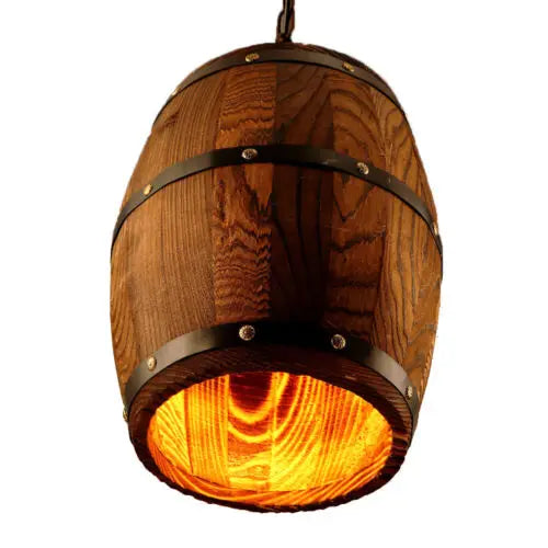 Vintage Old West Wine Barrel Hanging Light For Cafe Bar