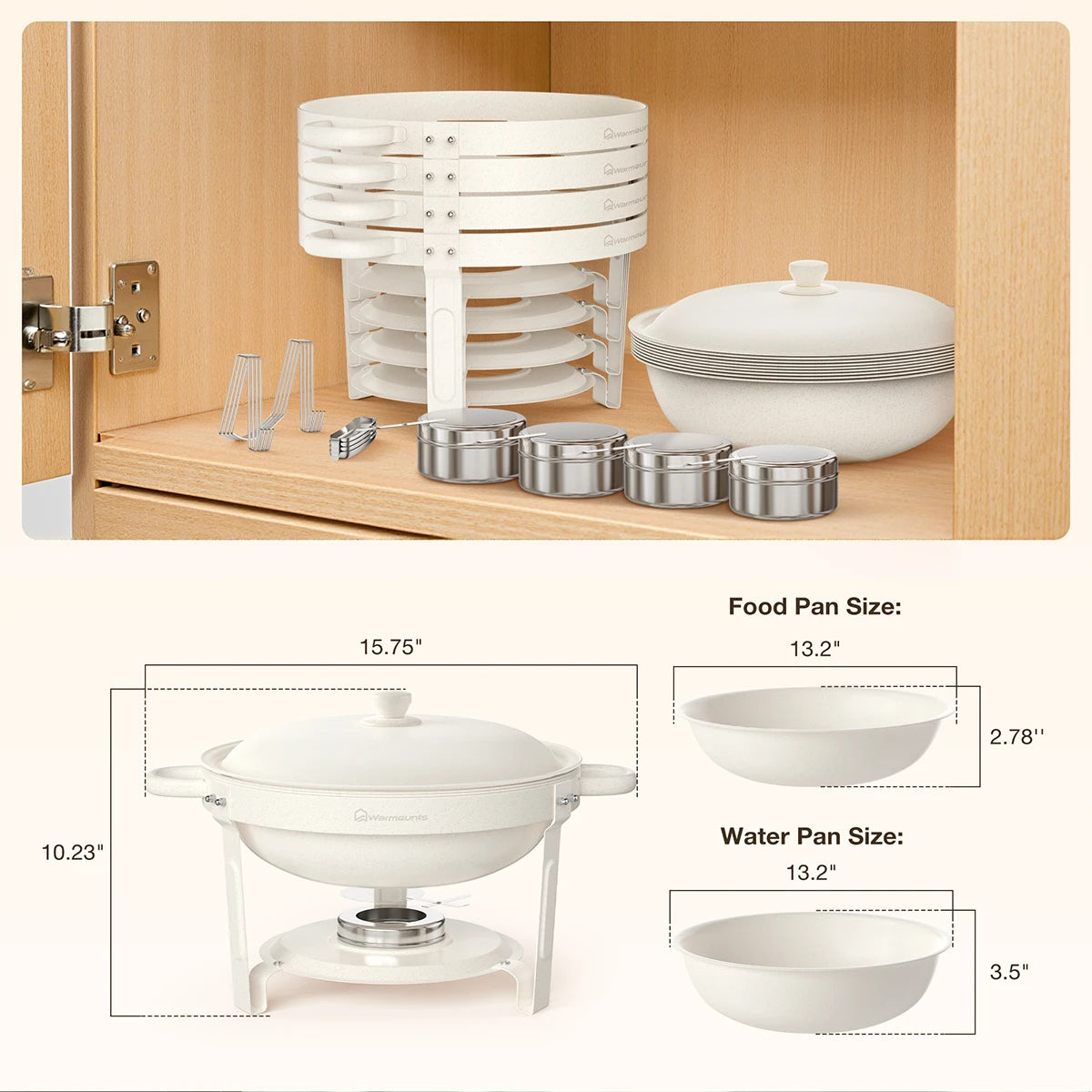 Maifanite Coated Stainless Steel Chafing Dish Buffet Set