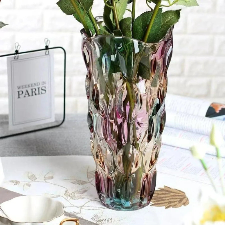 Crystal Clear Glass Vase For Flowers Centerpieces Home Decor