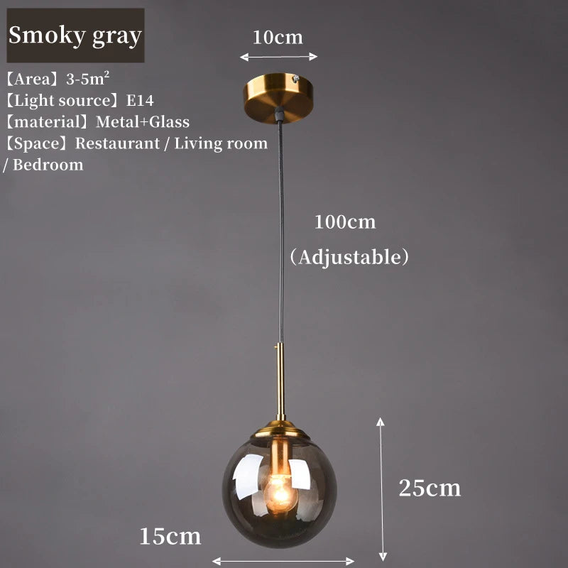 MSZGJY LED Modern Luxury Metal Chandelier Glass Pendant Lamp