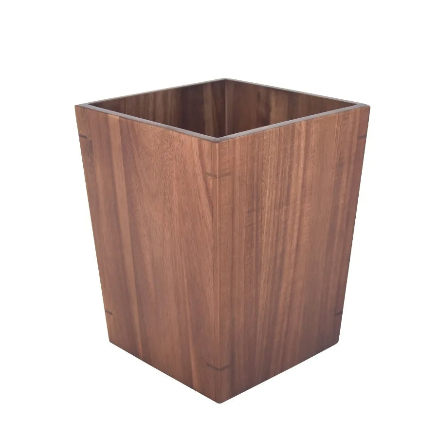 Acacia Wood Trash Can Eco Friendly Durable Kitchen Bin