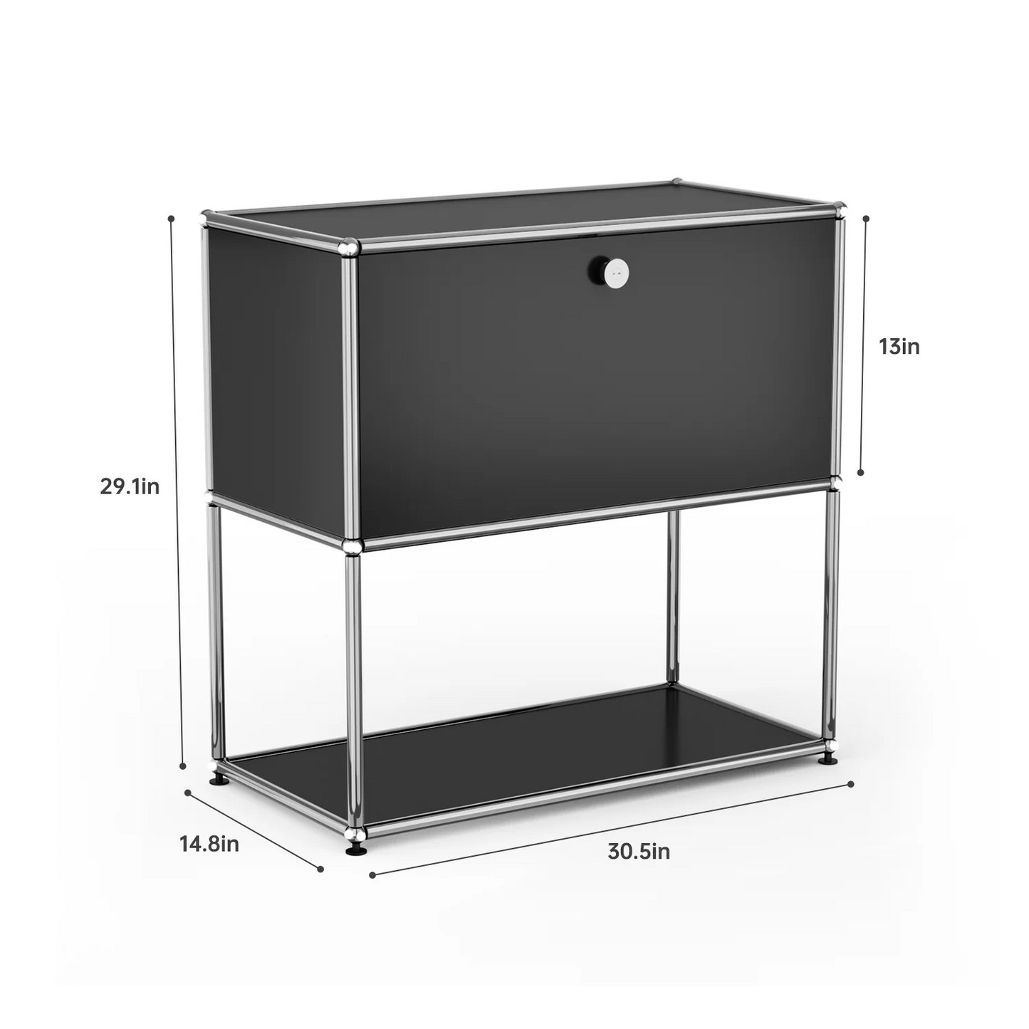 Furgle Modern Modular Metal Storage Cabinet Freestanding Sideboard Living Room