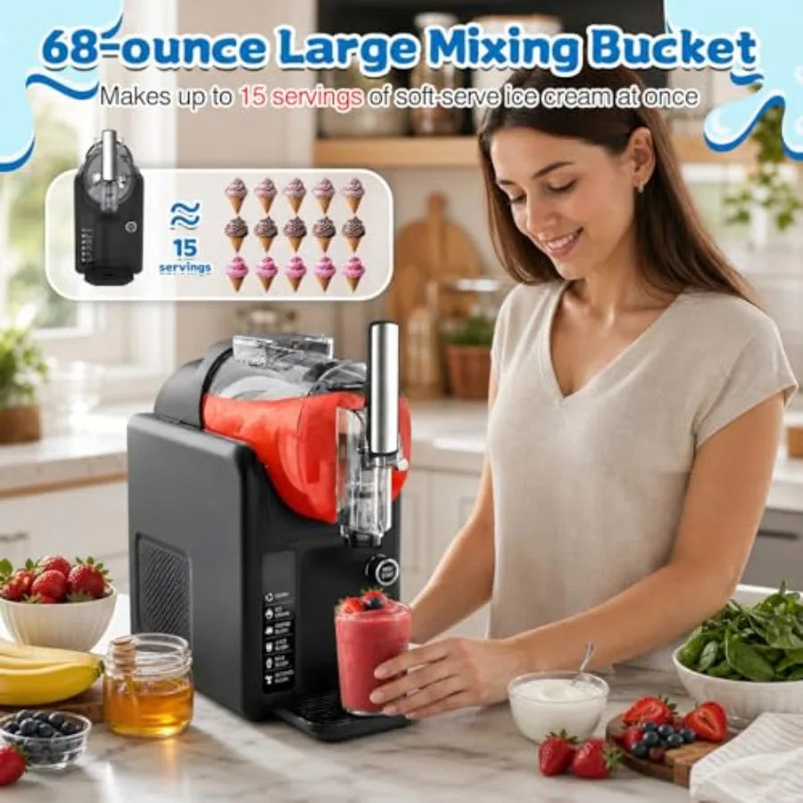 Home Soft Serve Ice Cream And Slushie Machine 2 In 1 With Six Presets