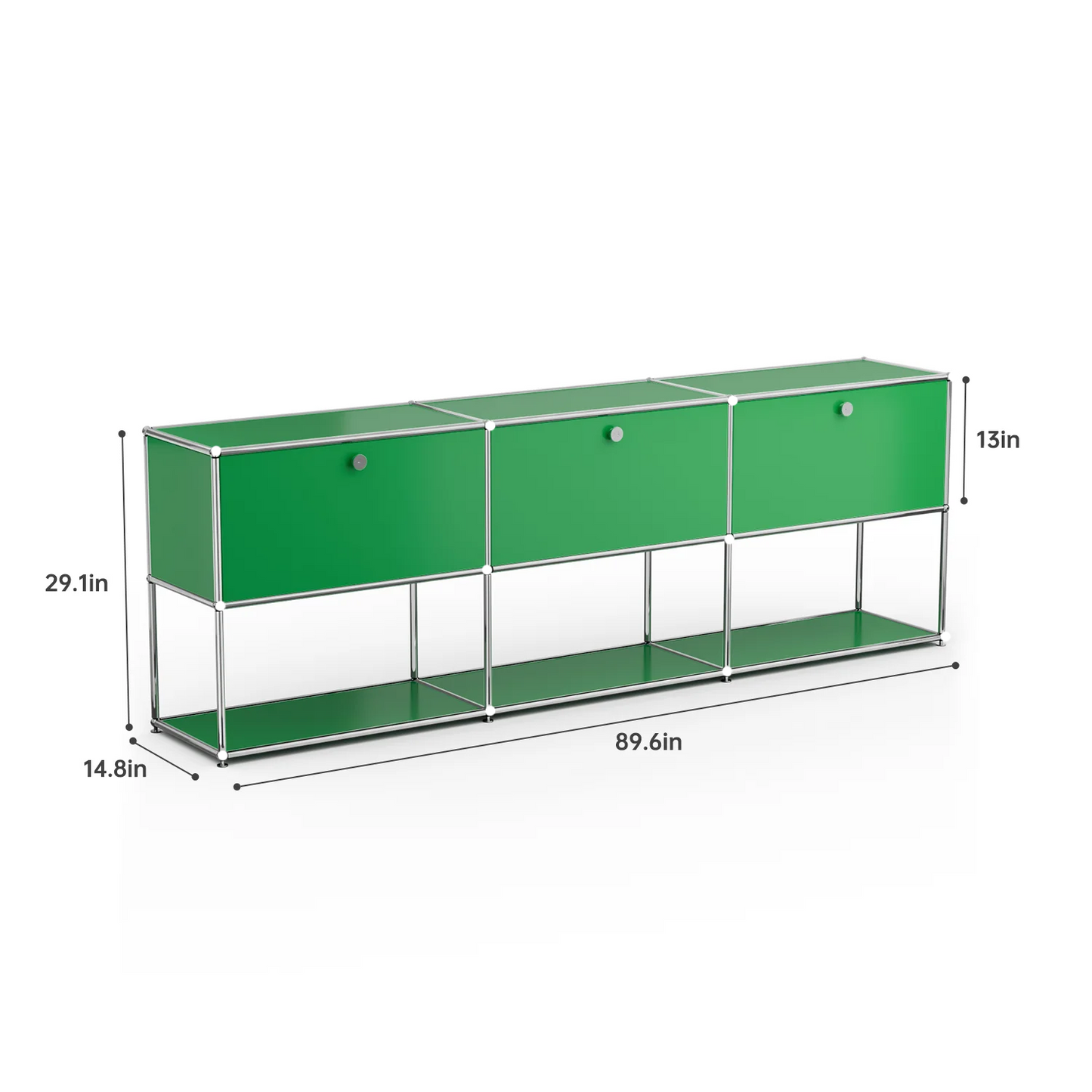 Furgle Modern Modular Metal Storage Cabinet Freestanding Sideboard Living Room