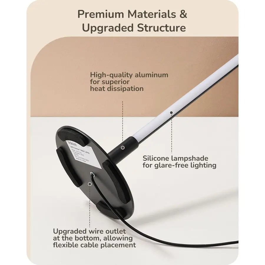 Upgraded LED Table Lamp, Stepless Dimmable Bedside Lamp with 3 Color Temperature, Modern Nightstand Lamp, Desk Lamp for Bedroom,