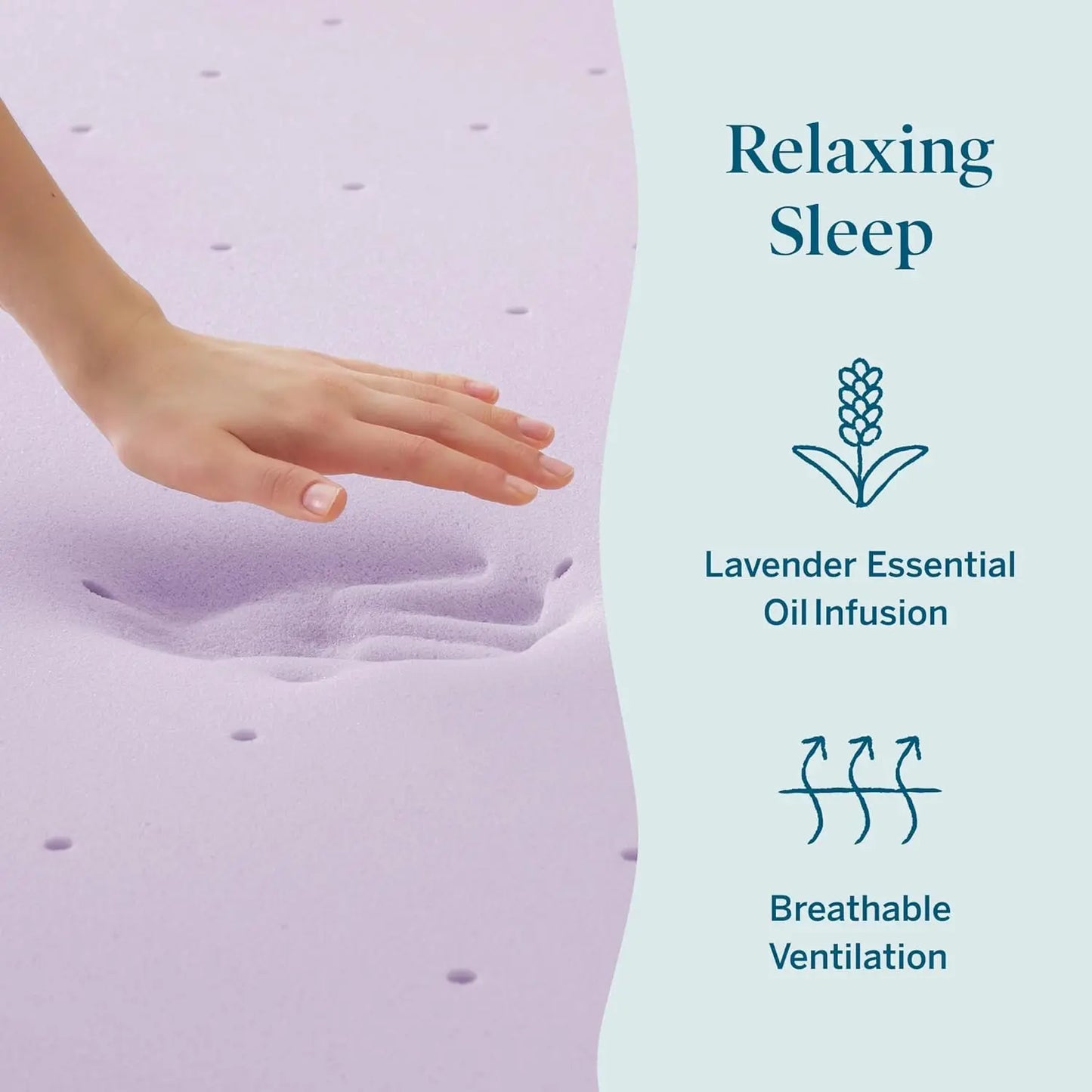 Memory Foam Mattress Topper With Essential Oil Infusion