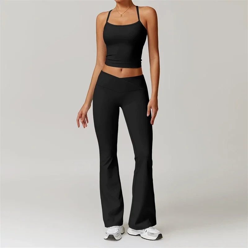 Dhiemeid Women 2 Piece Yoga Set Tracksuit Sportswear