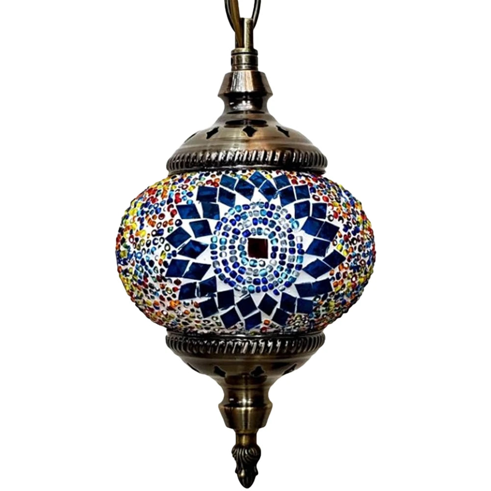 APWIKOGER Mosaic Pendant Light Turkish Moroccan Hanging Ceiling Lamp