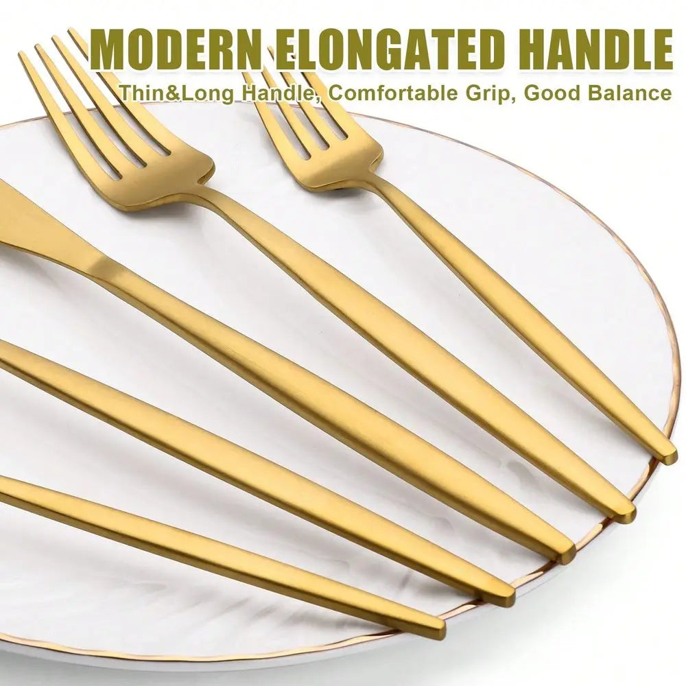 Stainless Steel Flatware Set For 4 Dishwasher Safe Durable Cutlery