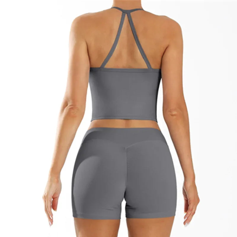 Dhiemeid Women 2 Piece Yoga Set Tracksuit Sportswear