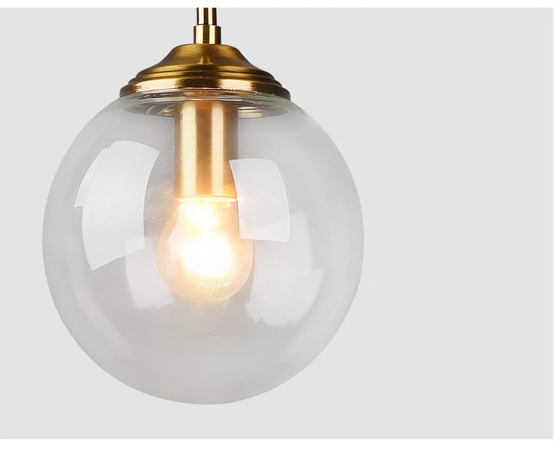 MSZGJY LED Modern Luxury Metal Chandelier Glass Pendant Lamp