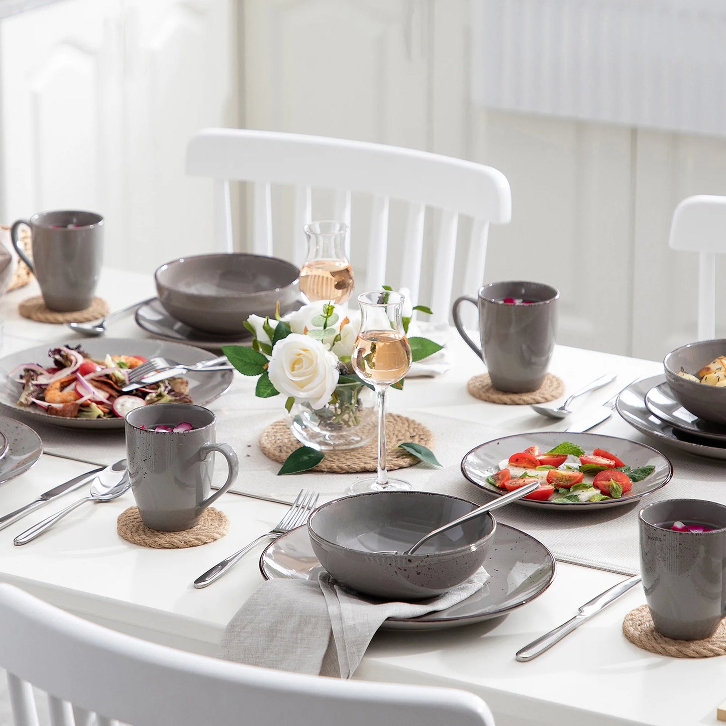 Malacasa Navia Stoneware Dinnerware Set Tableware Collection