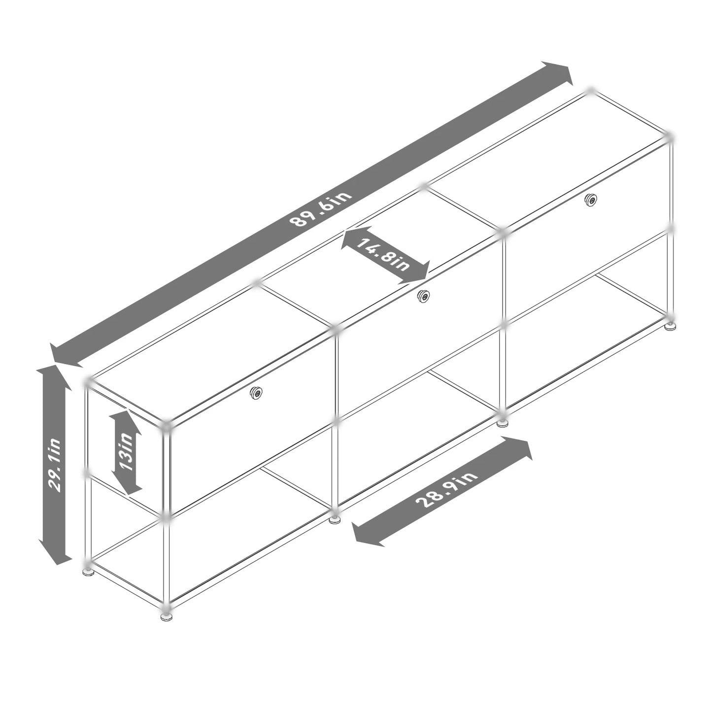 Stainless Steel Storage Cabinet TV Stand For Living Room