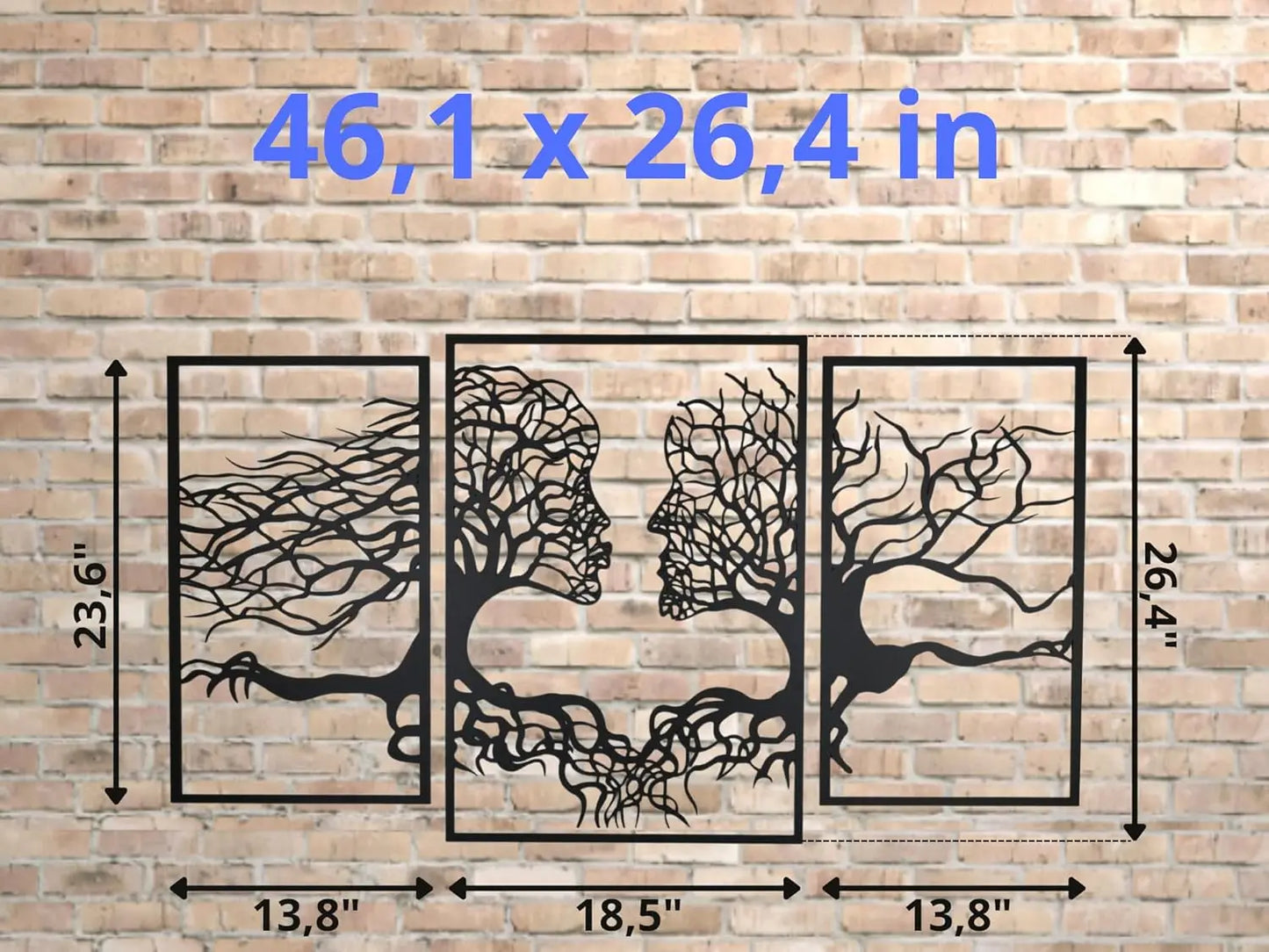 Tree Of Life 3D Wood Wall Art Set Of 3 Abstract Hanging Decor