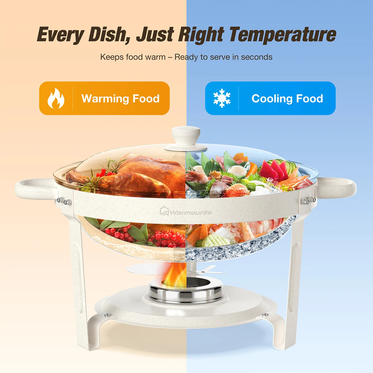 Maifanite Coated Stainless Steel Chafing Dish Buffet Set
