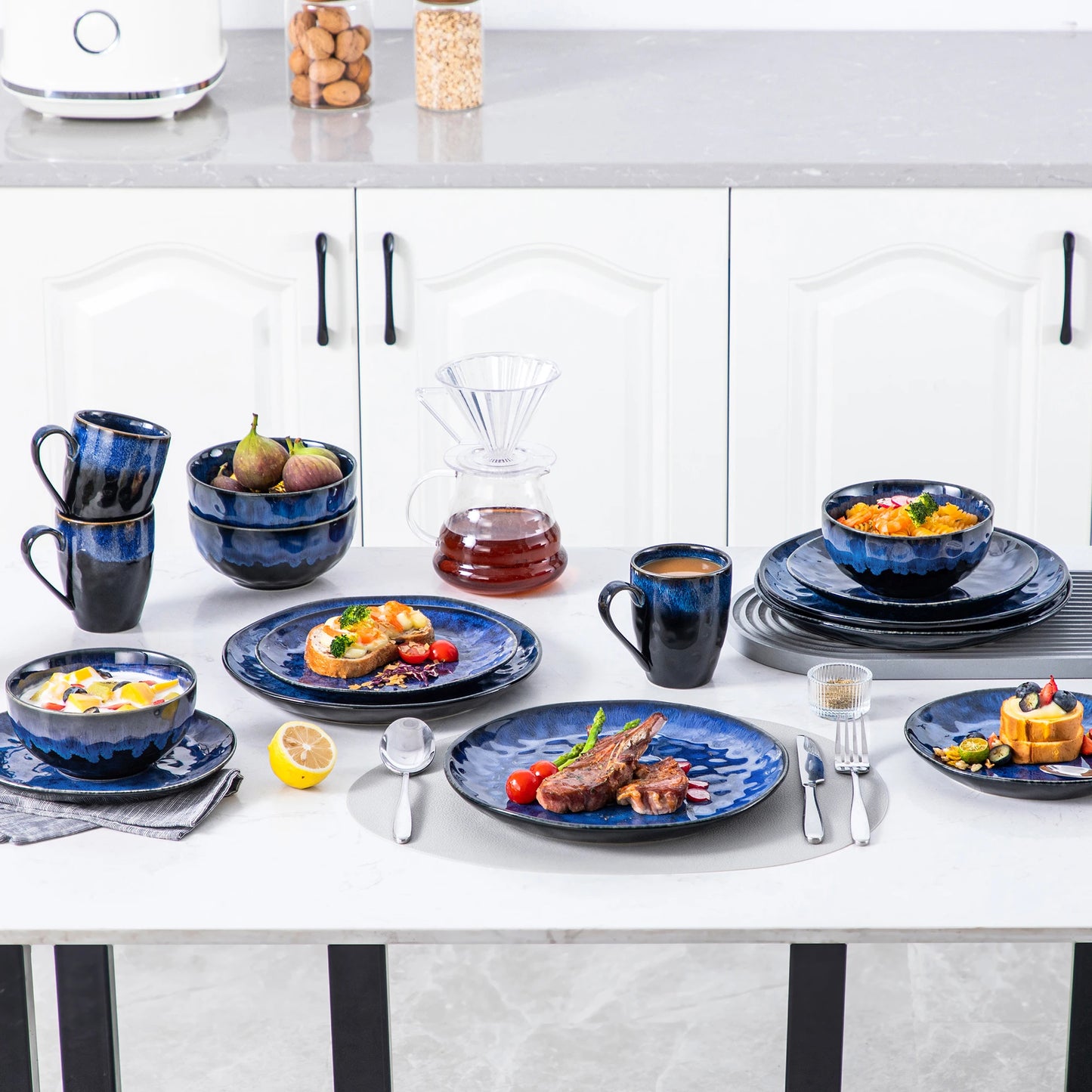 MALACASA Starry Dinnerware Set For Everyday Dining