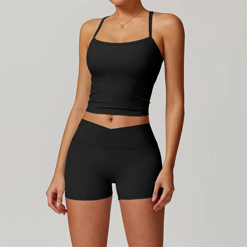 Dhiemeid Women 2 Piece Yoga Set Tracksuit Sportswear