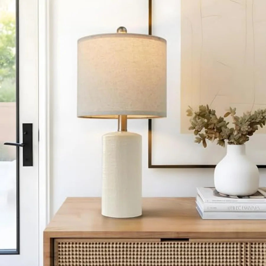 Modern Ceramic Table Lamps Set of 2 for Living Room