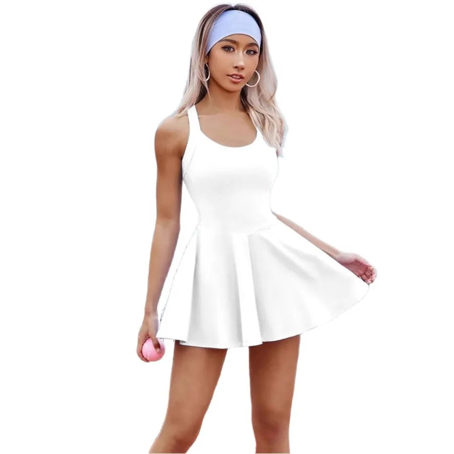European American Summer Tennis Dress Sleeveless Quick Dry Fashion