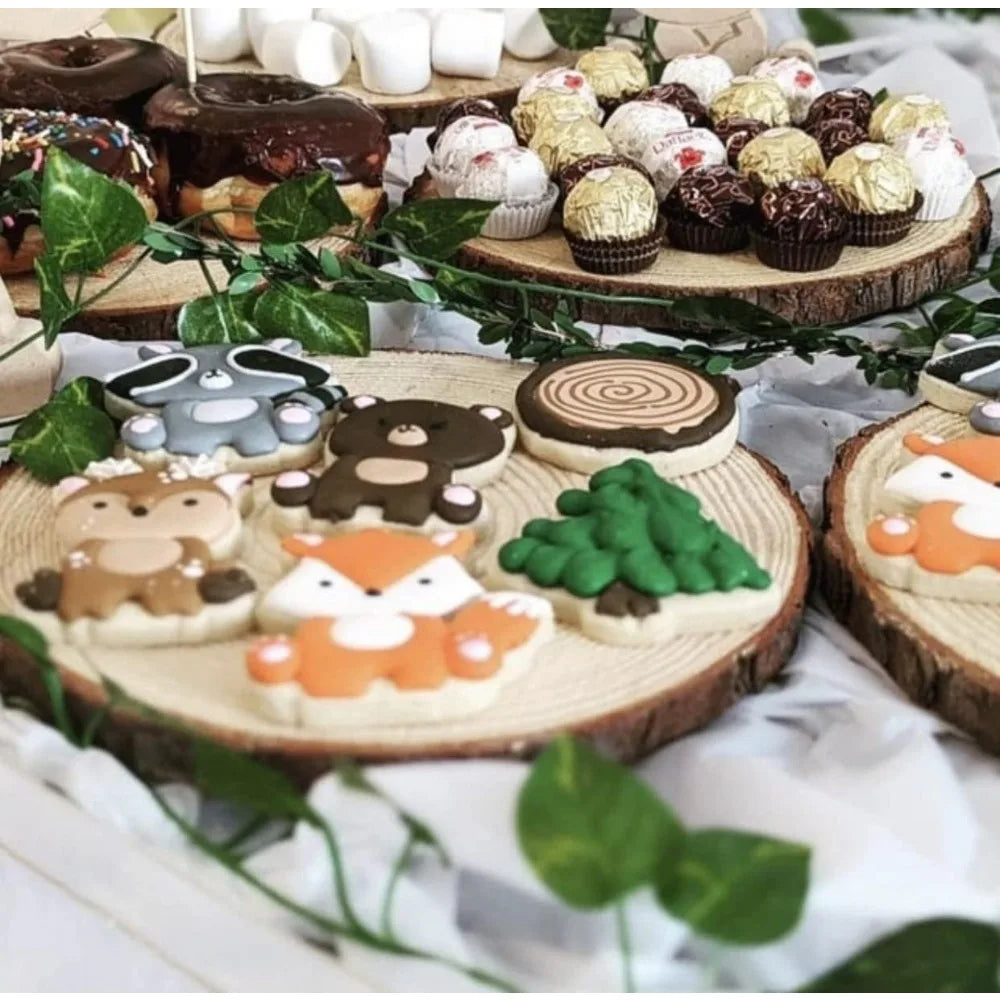 Set Of 12 Unfinished Wood Slices For Centerpieces