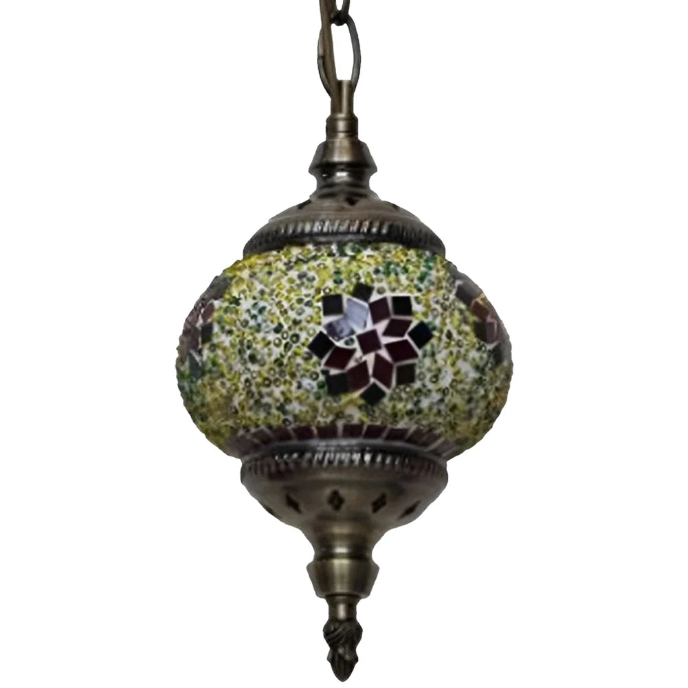 APWIKOGER Mosaic Pendant Light Turkish Moroccan Hanging Ceiling Lamp