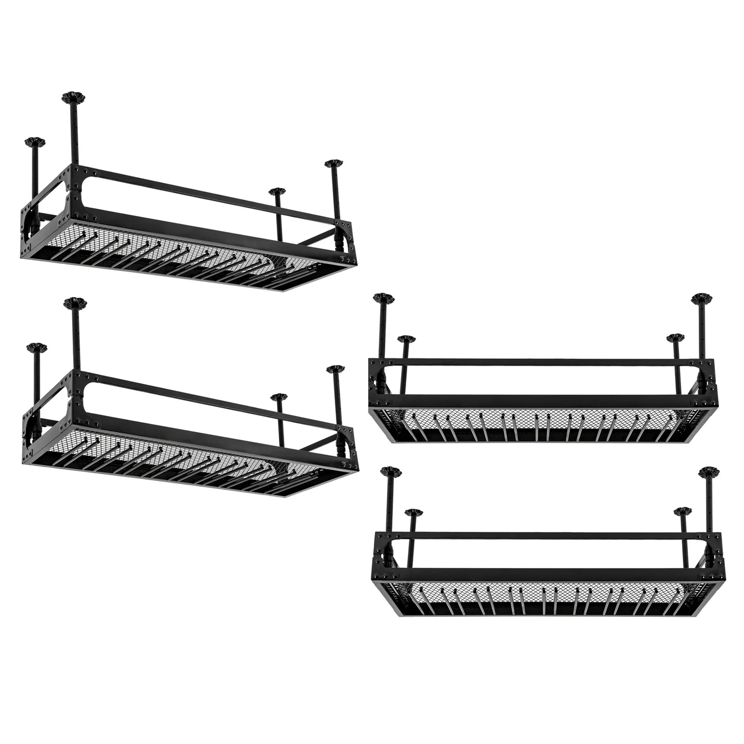 Metal Ceiling Mounted Hanging Wine Goblet Rack With Adjustable Height