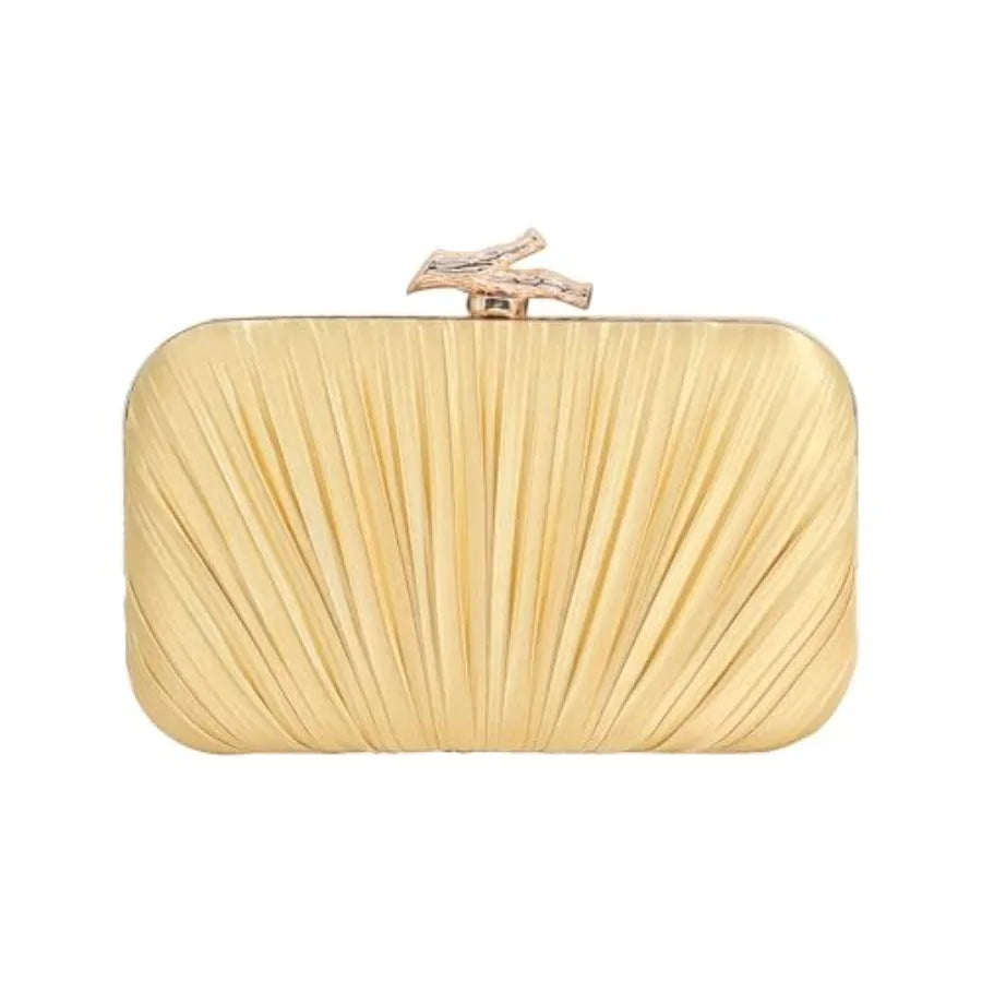 Elegant Vinyl Evening Clutch Purse With Removable Chain Strap