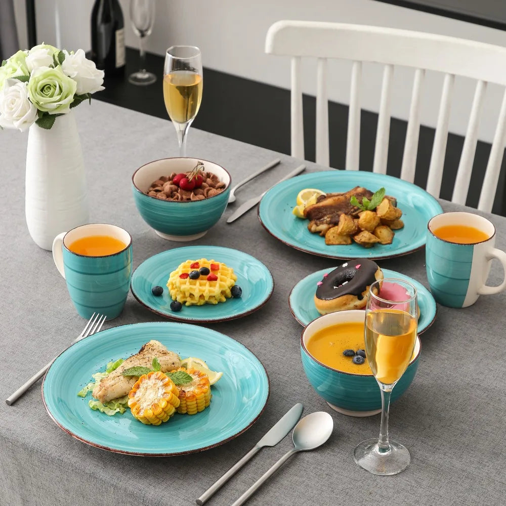 Malacasa BellaT Porcelain Dinnerware Set For Everyday Dining And Entertaining