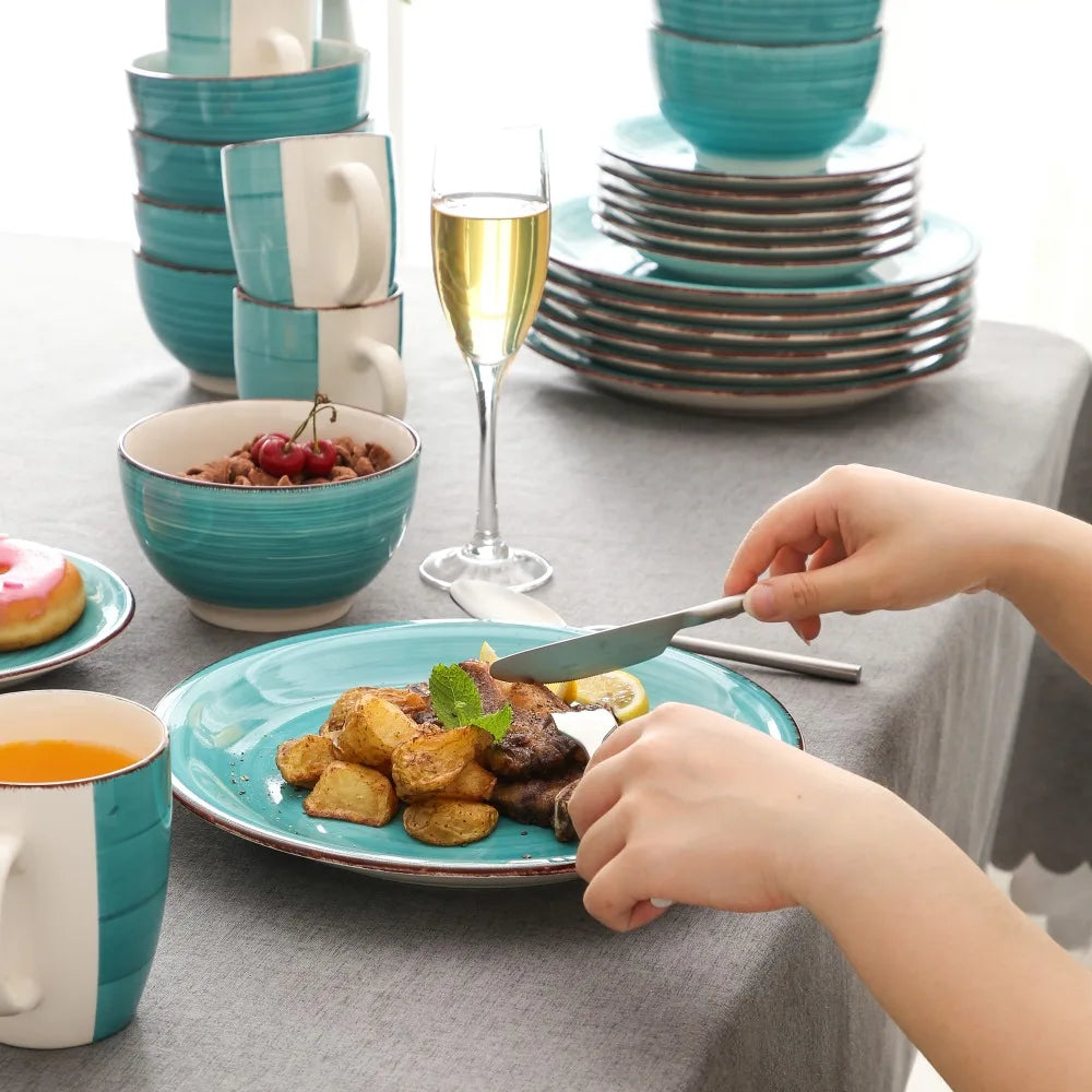 Malacasa BellaT Porcelain Dinnerware Set For Everyday Dining And Entertaining